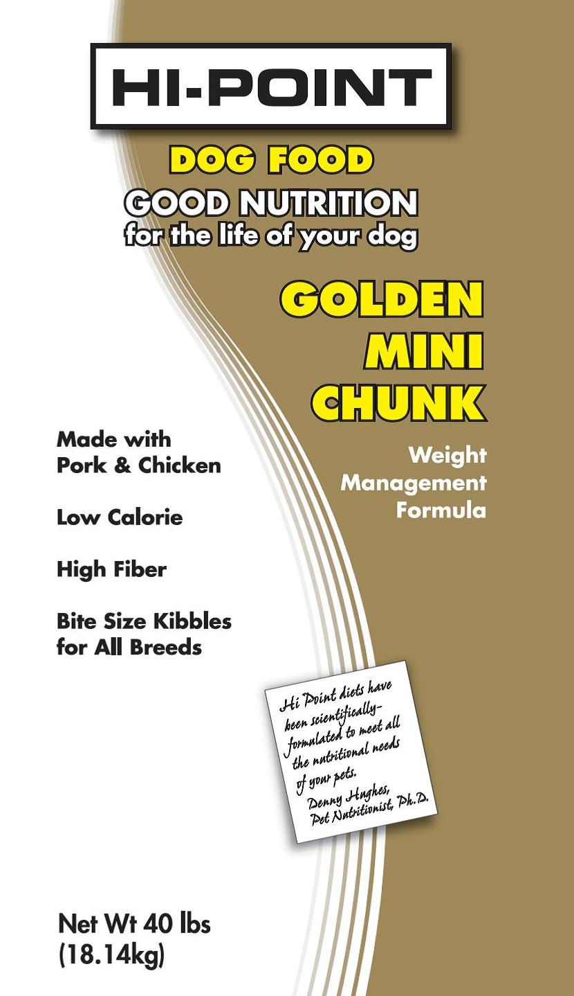 Shawnee Hi Point Golden Mini Chunk 40lb Dog Food