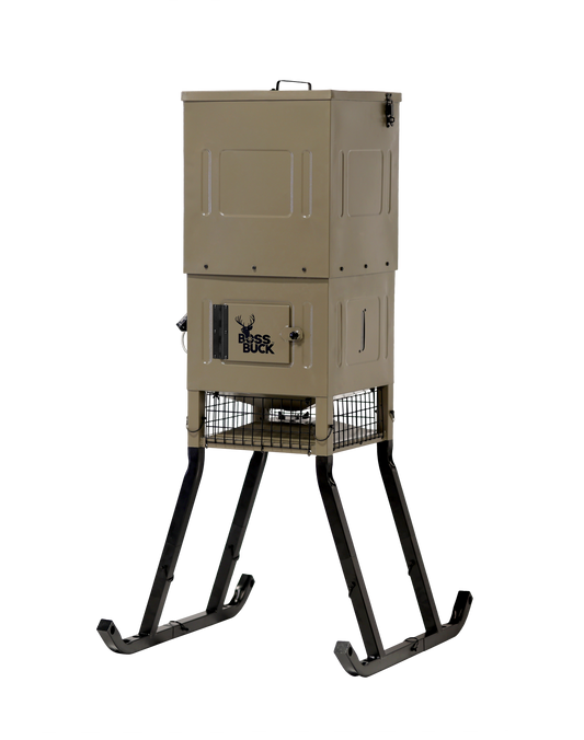 BB Stand & Fill Sled 300lb Deer Feeder w/ Solar – Easy Fill Design