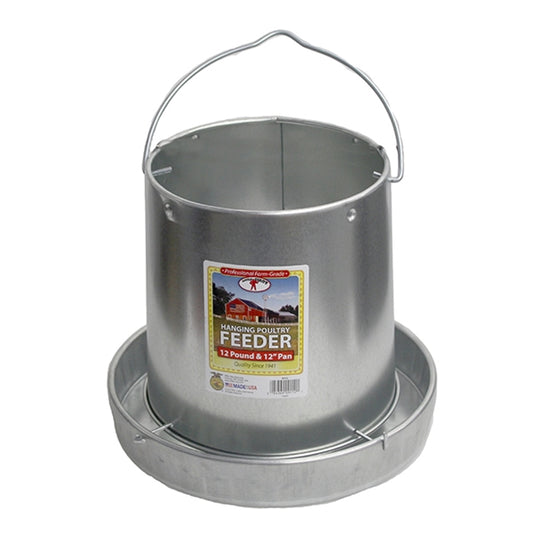 Little Giant Galvanized Hanging Poultry Feeder 12LB