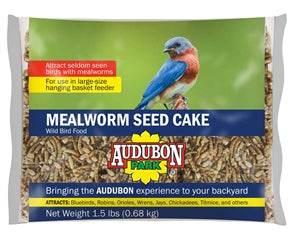 Audubon Bird Mealworm Seed Cake 1.5OZ
