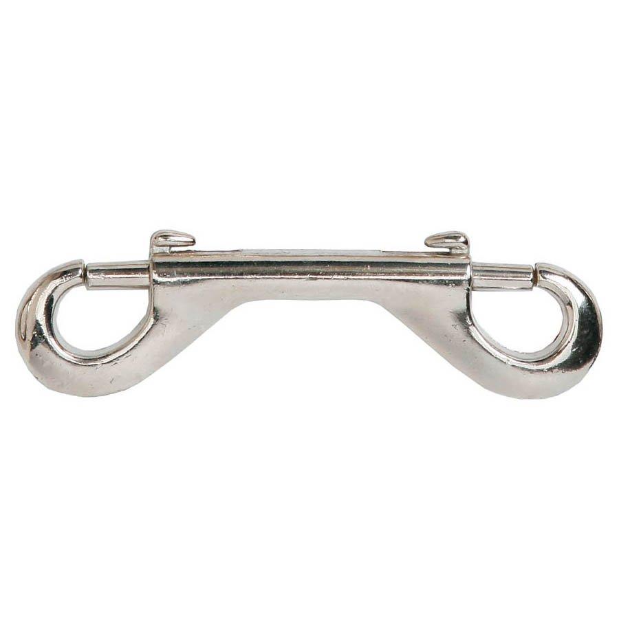 Double ended hook snap nickel plated 