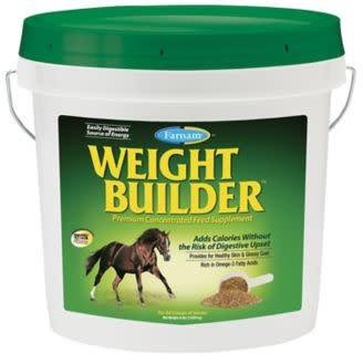 For Weight Builder™ Equine Weight Supplement - IMPROVED FORMULA  Sometimes less is more.  Like when your horse needs additional calories to help maintain his weight or energy for performance, feeding more grain isn't always the answer.